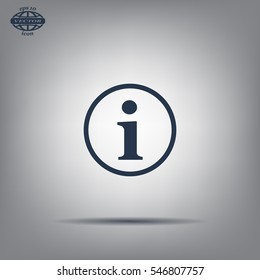 Information sign icon, vector illustration. Flat design style