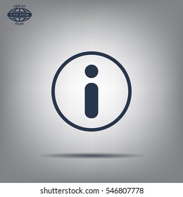 Information sign icon, vector illustration. Flat design style