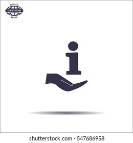 Information sign icon, vector illustration. Flat design style