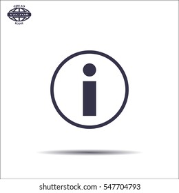 Information sign icon, vector illustration. Flat design style