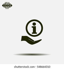 Information sign icon, vector illustration. Flat design style
