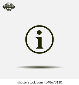 Information sign icon, vector illustration. Flat design style