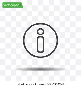 Information sign icon, vector illustration. Flat design style