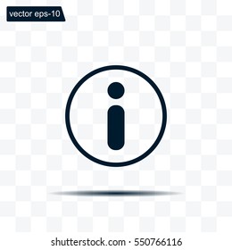 Information sign icon, vector illustration. Flat design style