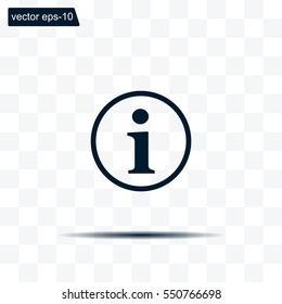 Information sign icon, vector illustration. Flat design style