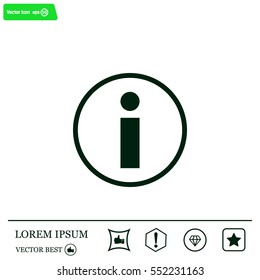 Information sign icon, vector illustration. Flat design style