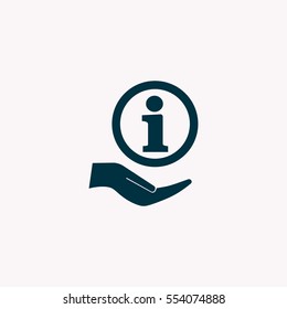 Information sign icon, vector illustration. Flat design style