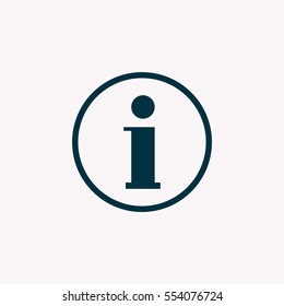 Information sign icon, vector illustration. Flat design style
