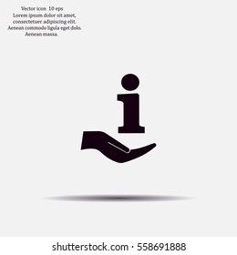 Information sign icon, vector illustration. Flat design style