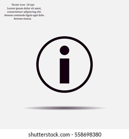 Information sign icon, vector illustration. Flat design style