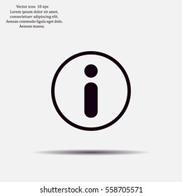 Information sign icon, vector illustration. Flat design style