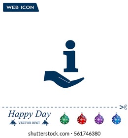 Information sign icon, vector illustration. Flat design style