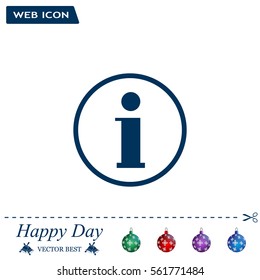 Information sign icon, vector illustration. Flat design style