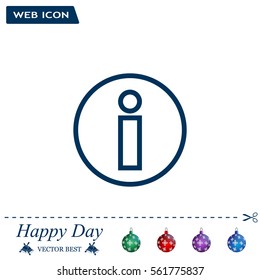 Information sign icon, vector illustration. Flat design style
