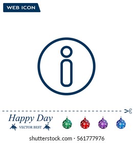 Information sign icon, vector illustration. Flat design style