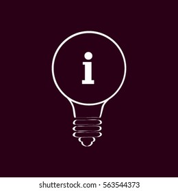 Information sign icon, vector illustration. Flat design style
