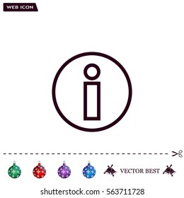 Information sign icon, vector illustration. Flat design style