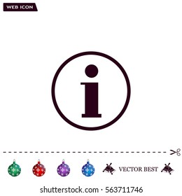 Information sign icon, vector illustration. Flat design style