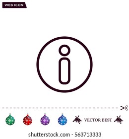 Information sign icon, vector illustration. Flat design style
