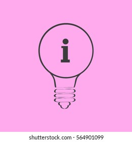Information sign icon, vector illustration. Flat design style