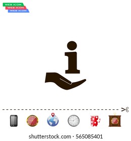 Information sign icon, vector illustration. Flat design style