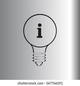 Information sign icon, vector illustration. Flat design style
