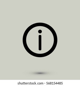 Information sign icon, vector illustration.