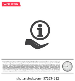 Information sign icon, vector illustration. Flat design style