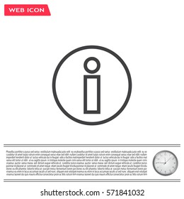 Information sign icon, vector illustration. Flat design style
