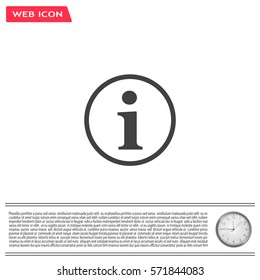 Information sign icon, vector illustration. Flat design style