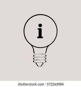 Information sign icon, vector illustration. Flat design style