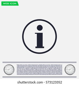 Information sign icon, vector illustration. Flat design style