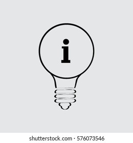Information sign icon, vector illustration. Flat design style