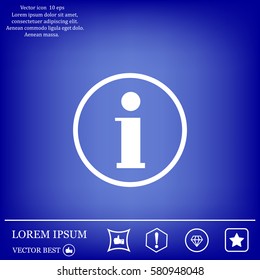 Information sign icon, vector illustration. Flat design style