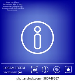 Information sign icon, vector illustration. Flat design style