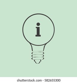 Information sign icon, vector illustration. Flat design style