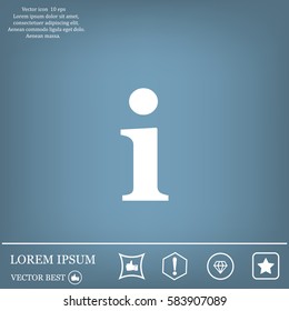 Information sign icon, vector illustration. Flat design style