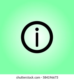 Information sign icon, vector illustration.