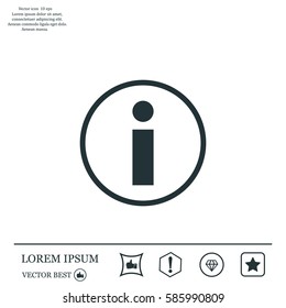Information sign icon, vector illustration. Flat design style