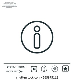 Information sign icon, vector illustration. Flat design style