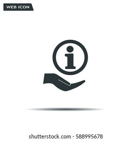 Information sign icon, vector illustration. Flat design style