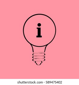 Information sign icon, vector illustration. Flat design style