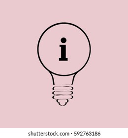 Information sign icon, vector illustration. Flat design style