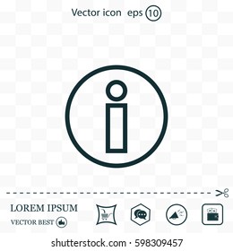 Information sign icon, vector illustration. Flat design style