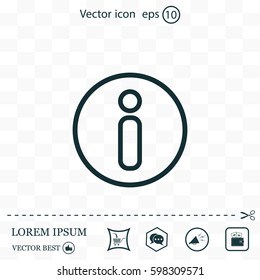 Information sign icon, vector illustration. Flat design style
