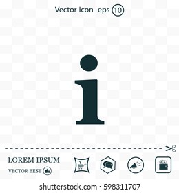 Information sign icon, vector illustration. Flat design style