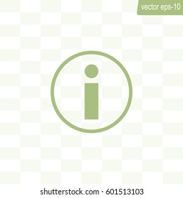 Information sign icon, vector illustration. Flat design style