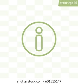 Information sign icon, vector illustration. Flat design style
