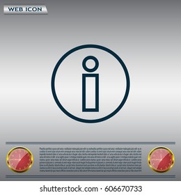 Information sign icon, vector illustration. Flat design style
