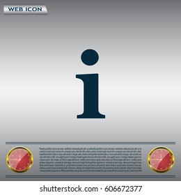 Information sign icon, vector illustration. Flat design style